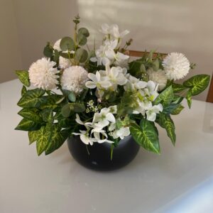 Alium e Hortênsia Vaso Preto