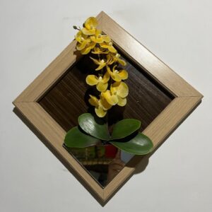 Quadro Orquídea Artificial de silicone Amarela